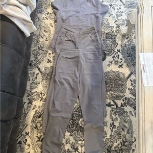 Jaanuu Women's Gray Straight Leg Jumpsuit